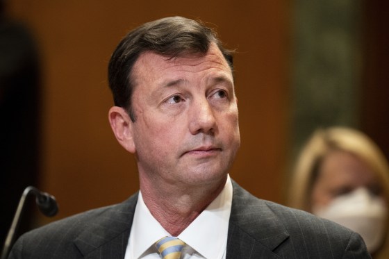 J. Brett Blanton testifies during a Senate Appropriations Subcommittee hearing at the Capitol