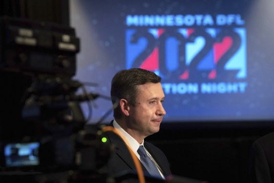 Democratic-Farmer-Labor Party Chair Ken Martin gives interviews at the DFL election night party at the Intercontinental Hotel in St. Paul, Minn., Tuesday, Nov. 8, 2022. Martin says the Minnesota Democratic Party will consider expelling anyone involved in a brawl that broke out over nominations for a Minneapolis City Council seat. At least two people were injured in a confrontation, Saturday, May 13, 2023.