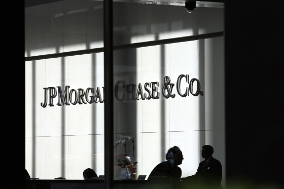 JPMorgan Chase & Co. sign silhouette nyc new york