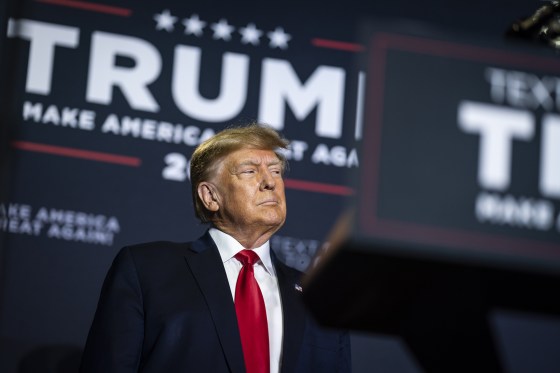 Donald Trump at a campaign event in Manchester, N.H