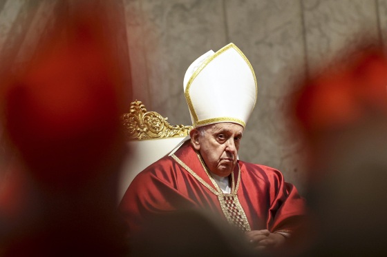 Pope Francis in St. Peter's Basilica at the Vatican