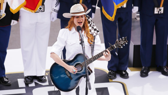 Jewel sings the National Anthem