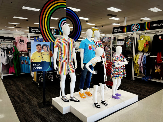 A display of Target's Pride Collection.