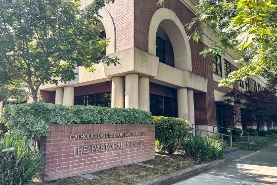 The Roman Catholic Diocese of Sacramento in Sacramento, Calif., on June 5, 2023, where sixteen migrants from Venezuela and Colombia were brought on June 2, after being flown from Texas to Sacramento.
