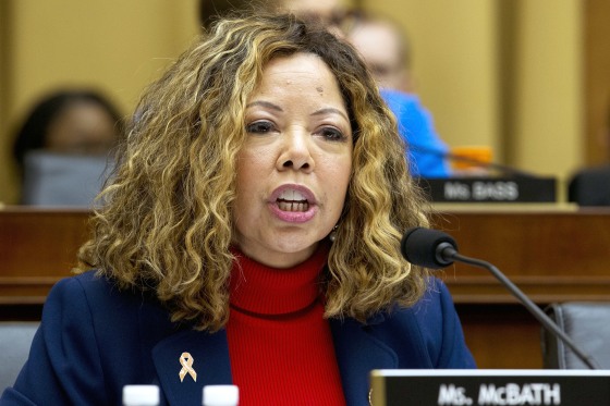 Rep. Lucy McBath D-Ga., speaks during the House Judiciary Committee hearing on gun violence, at Capitol Hill in Washington, Wednesday, Feb. 6, 2019.