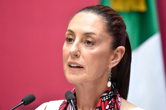 Mexico City Mayor Claudia Sheinbaum speaks during a press conference in Mexico City on June 12, 2023. Sheinbaum announced on Monday that she resigned from her post to seek the presidency of Mexico for the leftist ruling party, emerging as a favorite to succeed President AndrÃ©s Manuel LÃ³pez Obrador. 