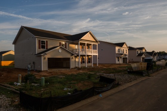 Newly constructed homes in Sumter, S.C., on July 6, 2021.