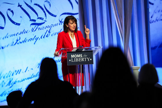 Moms for Liberty co-founder Tina Descovich during the Moms for Liberty national summit in Philadelphia on June 30, 2023.