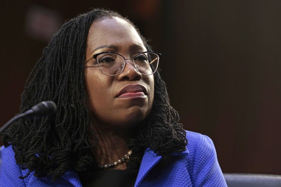 Judge Ketanji Brown Jackson speaks during her confirmation hearing at the Capitol