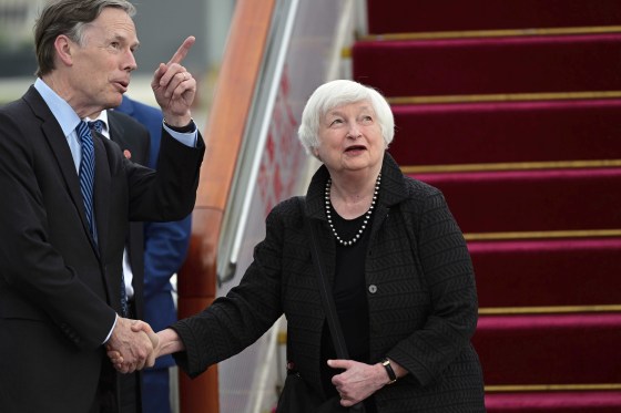 Treasury Secretary Janet Yellen landed in Beijing Thursday on a four-day trip aimed at finding common ground as rivalry between the U.S. and China becomes increasingly adversarial.