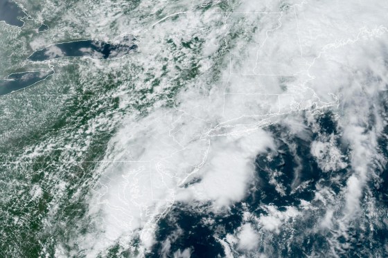 A storm system over the Northeast on July 16, 2023.