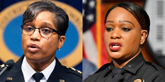 Washington Police Chief Pamela A. Smith and Louisville, Ky., Police Chief Jacquelyn Gwinn-Villaroel.