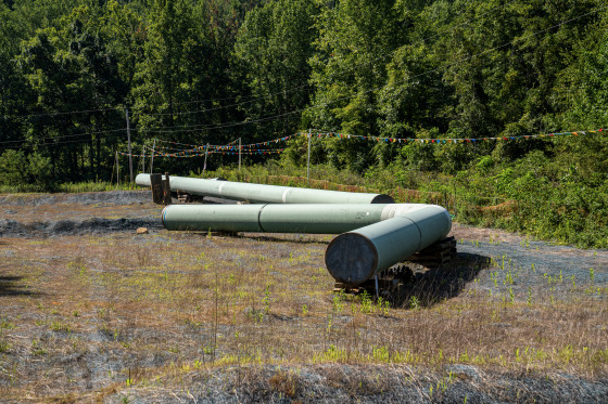 Sections of the Mountain Valley Pipeline on August 30, 2022 in Callaway, Va.