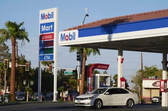 An Exxon Mobil gas station in Las Vegas