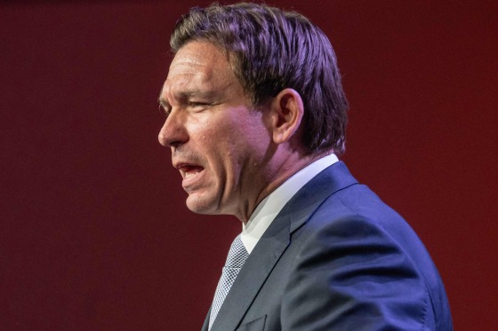 Florida Gov. Ron DeSantis in Des Moines, Iowa, on July 28, 2023. 