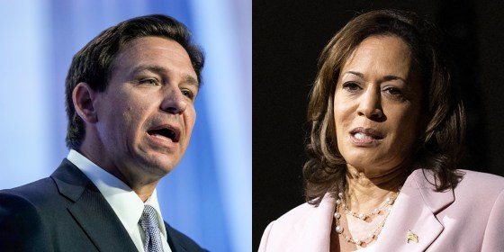 Florida Gov. Ron DeSantis, Vice President Kamala Harris.