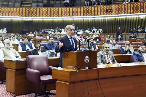 Pakistan's prime minister took a formal step Wednesday toward dissolving parliament, starting a possible countdown to a general election, as his chief political rival fought to overturn a corruption conviction that landed him in a high-security prison over the weekend.