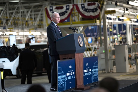 President Joe Biden delivered remarks on the bipartisan infrastructure law and the future of electric vehicles at the grand opening of the General Motors Factory ZERO in Detroit, Michigan on November 17, 2021.