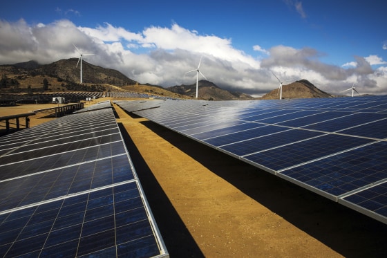 LADWPs Pine Tree Wind Farm and Solar Power Plant in the Tehachapi Mountains