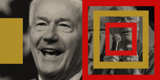 Photo illustration of Asa Hutchinson