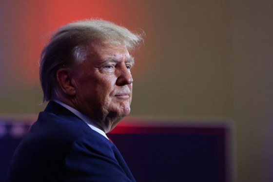Donald Trump at the Republican Party of Iowa's Lincoln Day Dinner in Des Moines.