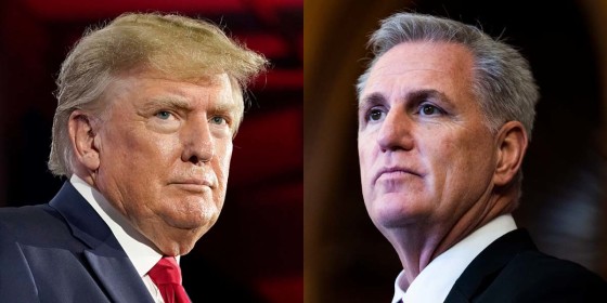 Speaker of the House Kevin McCarthy, R-Calif., former President Donald Trump. 