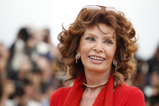 Sophia Loren at the 67th international film festival in Cannes, France
