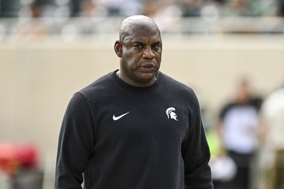 Michigan State Spartans head coach Mel Tucker in East Lansing, Mich., on Sept. 9, 2023.