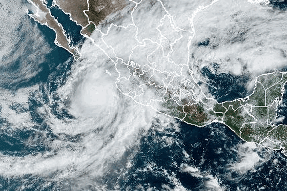 satellite view Hurricane Lidia