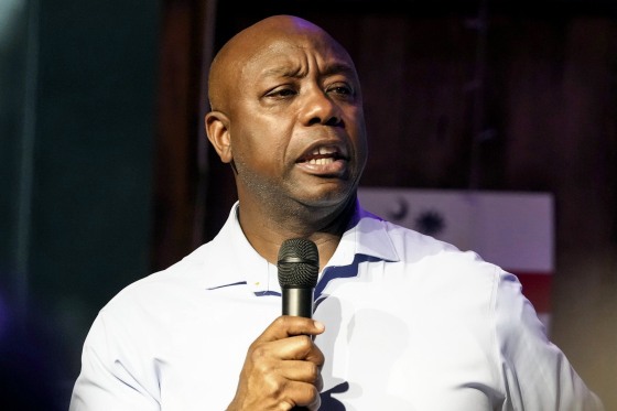 Sen. Tim Scott, R-S.C., in Blufton, S.C., on Oct. 6, 2023.