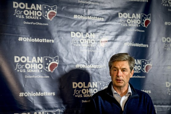 Republican Senate candidate Matt Dolan in Independence, Ohio.