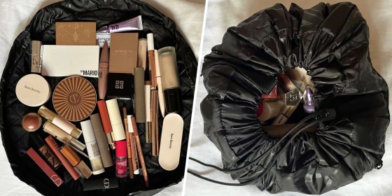 This viral Amazon drawstring make up bag is a traveler s dream