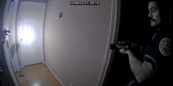 Nashville Police outside the door where Joshua Kersey was struggling with an unidentified male.