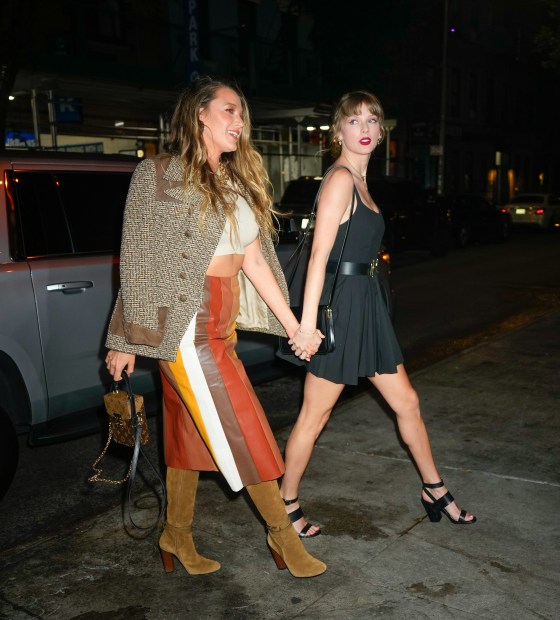 Taylor Swift Wore a Black Cardigan to Dinner with Blake Lively