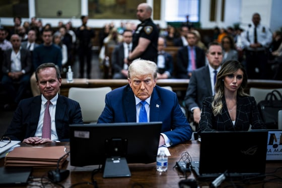 Former President Donald Trump in court during his civil fraud trial in New York.