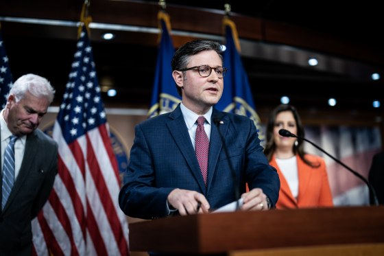 Speaker of the House Mike Johnson, R-La., during a press conference on Capitol Hill in Washington, DC. on Nov. 2, 2023.