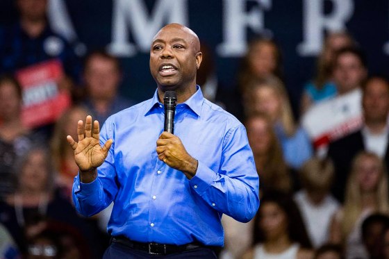 Sen. Tim Scott, R-S.C., announces his bid for the presidency in Charleston.