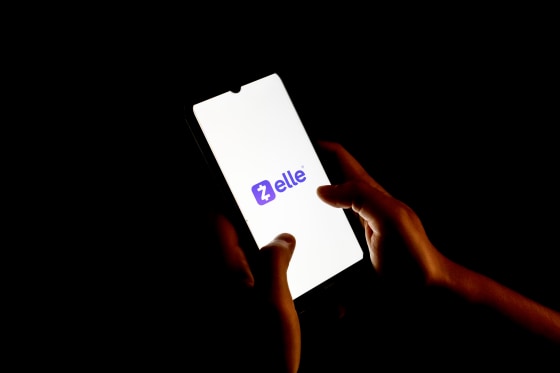 A Zelle logo seen displayed on a smartphone screen in Greece on August 15, 2023.