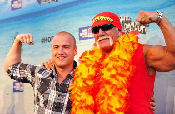 Hulk Hogan and son Nick in Culver City, California.