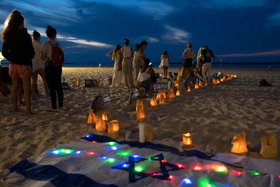 beach Israel Gaza conflict beach vigil memorial