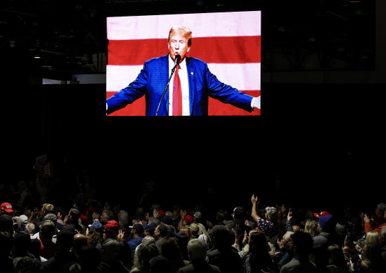 Republican Presidential candidate and former U.S. President Donald Trump delivers remarks during a campaign rally in Reno, Nevada on Dec. 17, 2023.