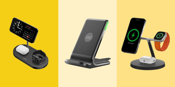 Wireless charging stands conveniently prop up your phone while the battery is being powered up.