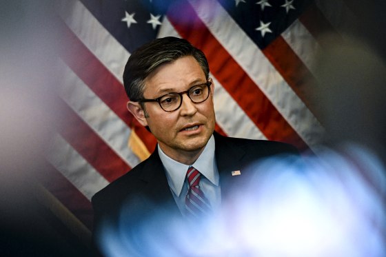 Image: House Speaker Mike Johsnon, R-La., in Washington on Nov. 29.