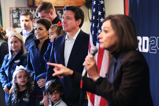 GOP Presidential Candidate Ron DeSantis Campaigns In Davenport, Iowa