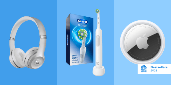 Some bestselling tech products include wireless headphones, an electric toothbrush and an Apple AirTag, all of which are repeat favorites from 2022.