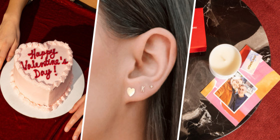 spilt screen of personalized gifts for valentine's day