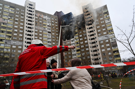 A Russian missile attack on Ukraine on Feb. 7, 2024 killed one man in the southern city of Mykolaiv and injured at least six in Kyiv, where part of the city lost power. 