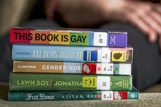 A stack of books Atlantic City, New Jersey on Dec. 5, 2023.