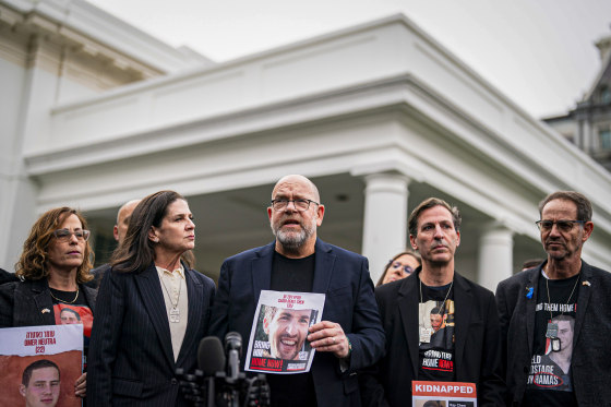 Jonathan Dekel-Chen, father of Sagui Dekel-Chen speaks at the White House