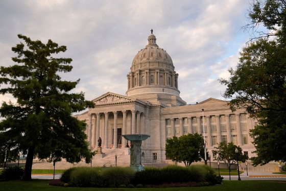 Clouds over Missouri's State Capitol.